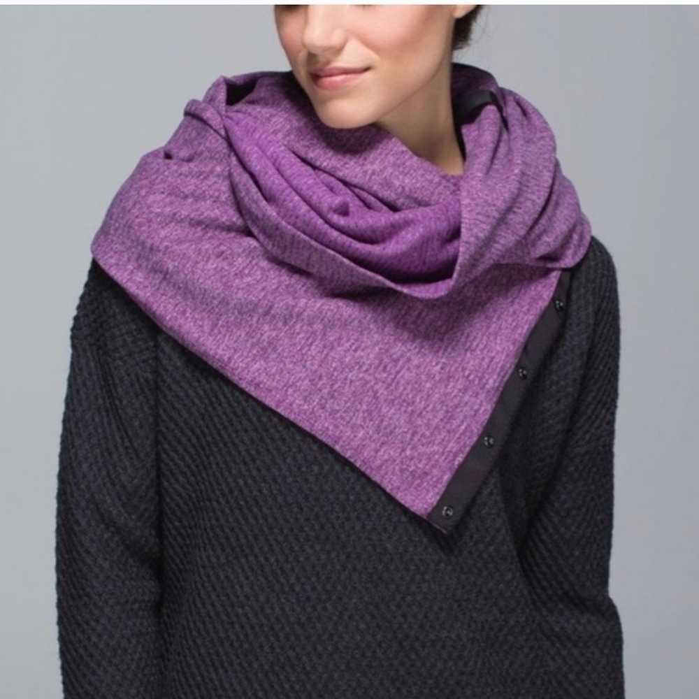 Lululemon Athletica Purple Striped Scarf